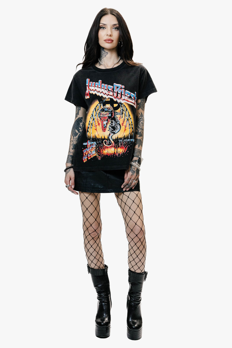 JUDAS PRIEST A TOUCH OF EVIL VINTAGE T-SHIRT