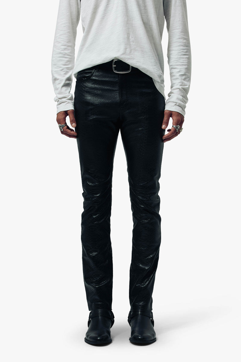 Leather Croc Pants