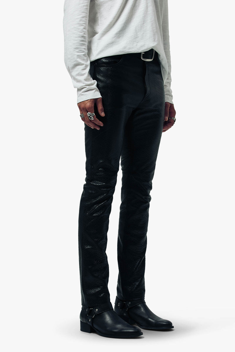 Leather Croc Pants