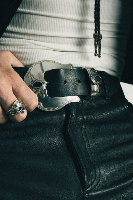 Electric Gypsy Belt - Worn Black Leather