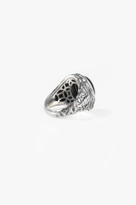 .925 Scorpion Stone Ring | Black