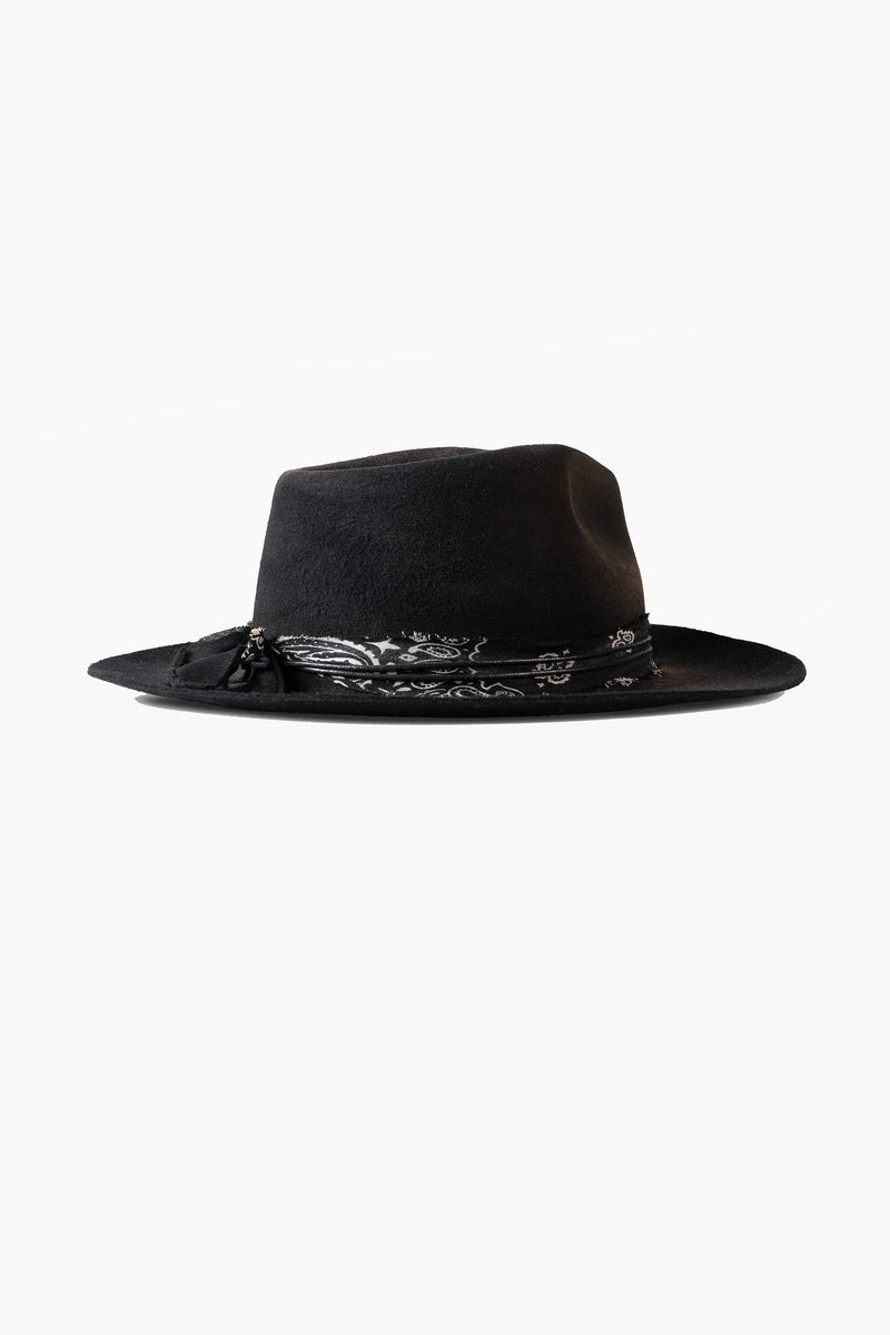 The Weiland Fedora Hat - Heavy Relic Black