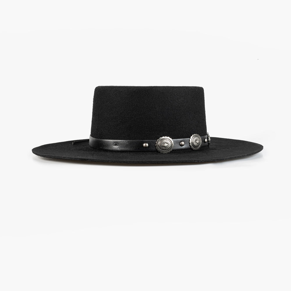 The Vaughan Boater Hat Black ‐ OTHER UK - Main Image