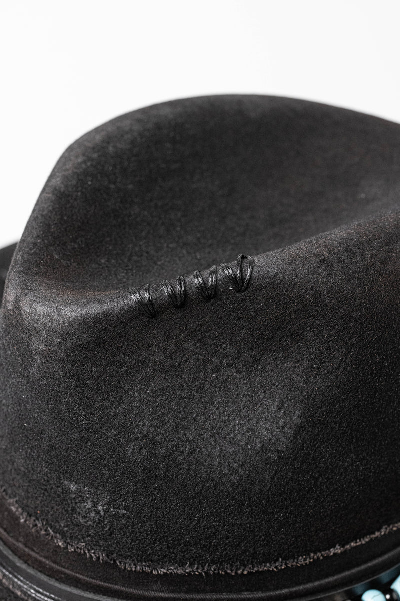 The Gypsy Fedora Hat | Black Heavy Relic