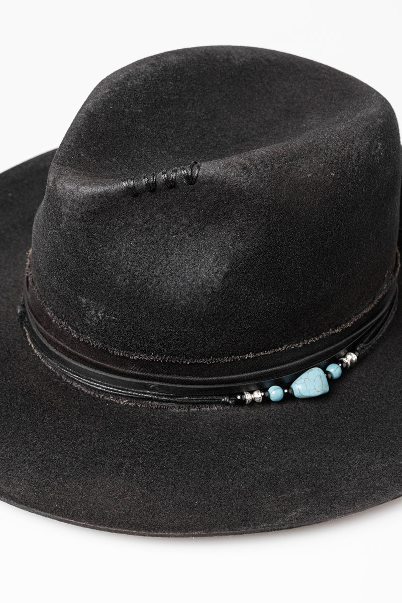 The Gypsy Fedora Hat | Black Heavy Relic