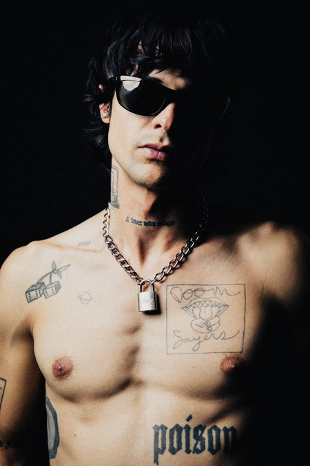 OTHER Padlock Choker Chain | Silver