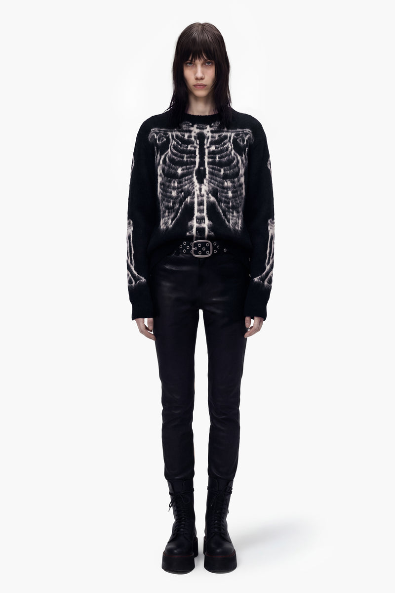 REVERSE SKELETON JUMPER - BLACK - WOMEN