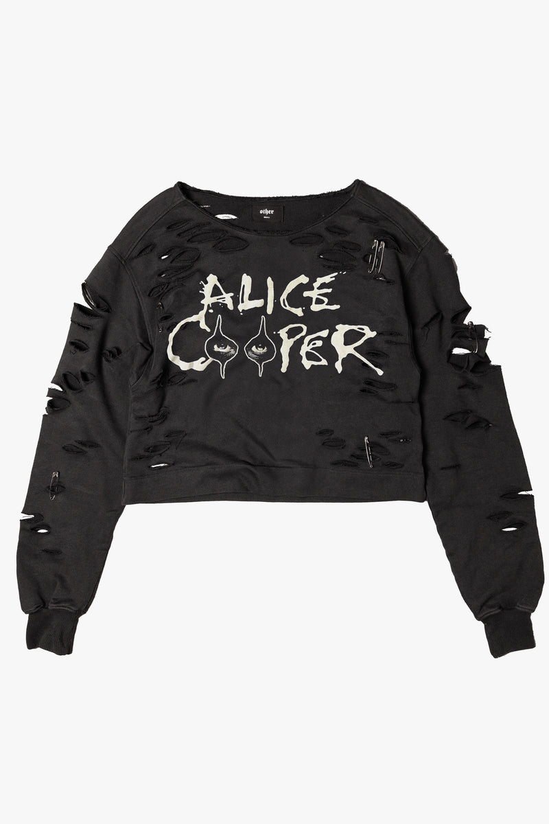 Alice Cooper Destroyed Sweatshirt