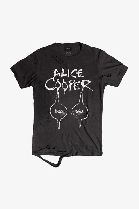 Alice Cooper / アリス・クーパー [Worn Free] Alice Cooper / Remember the Coop V-Neck Tee ( Blue) (Womens) Worn Free] Alice Cooper / Remember the Coop V-Neck Tee