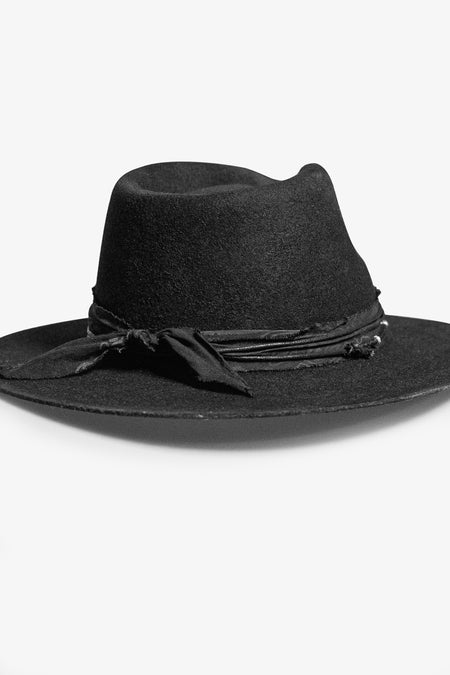 CORNELL FEDORA HAT | BLACK ON BLACK