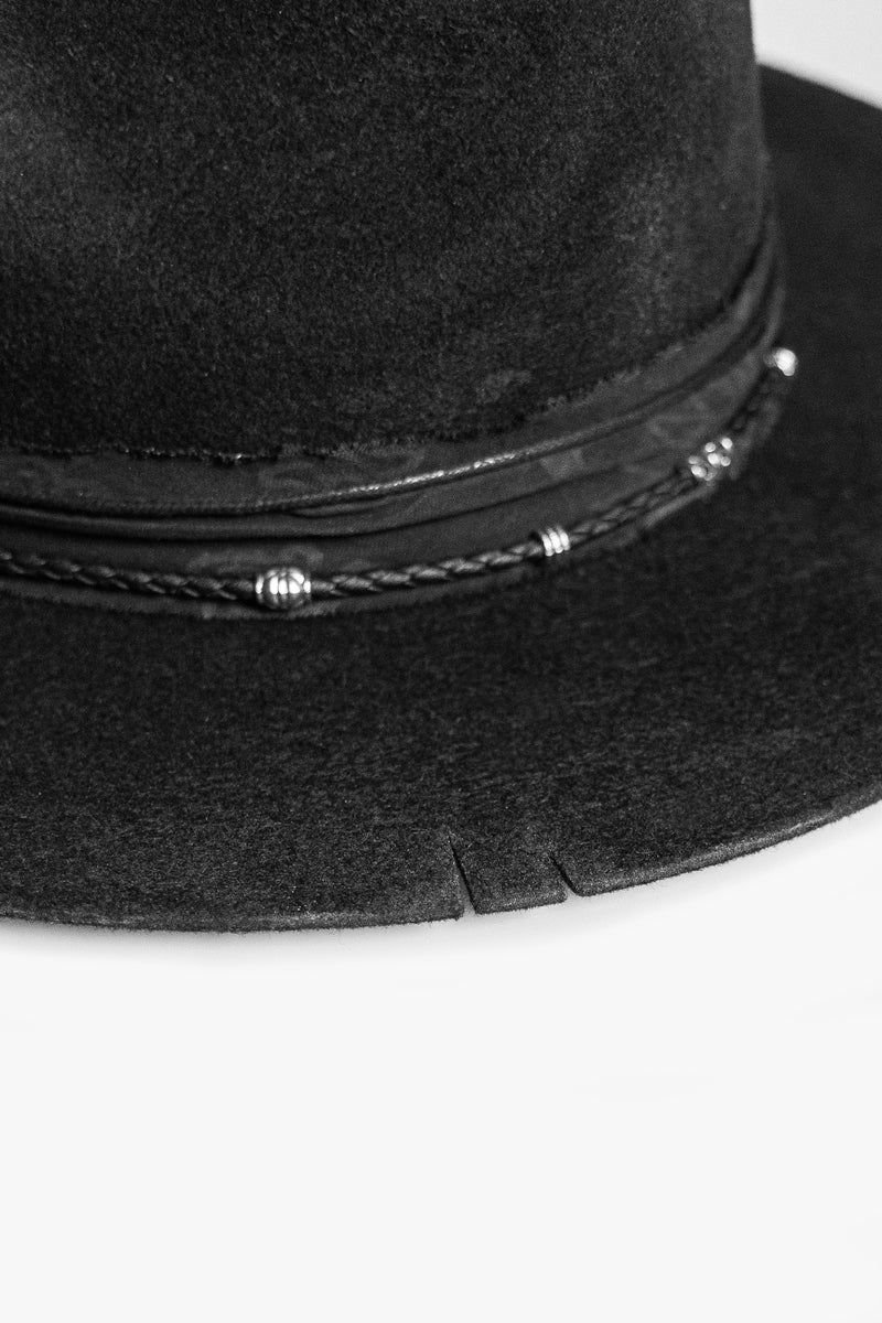 CORNELL FEDORA HAT | BLACK ON BLACK