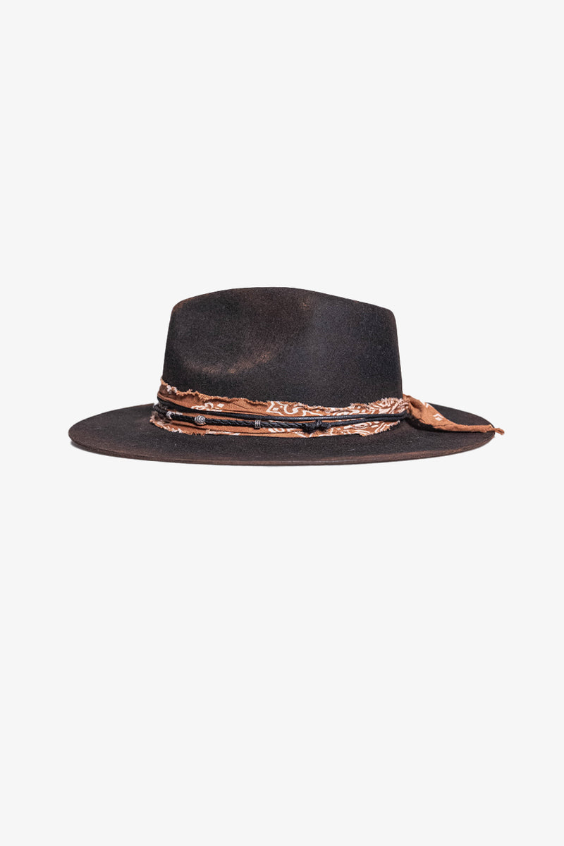 CORNELL FEDORA HAT | BURNT BLACK