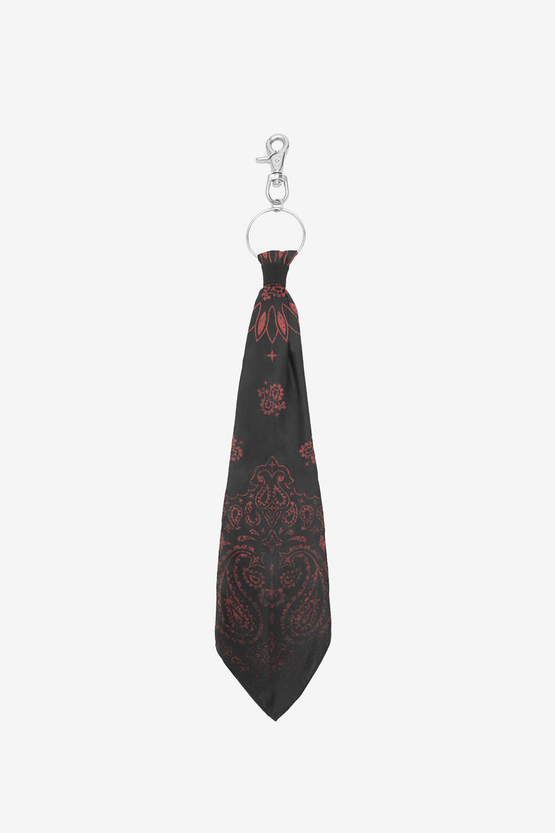 The Vintage Paisley Bandana Keyring | Vintage Black & Red