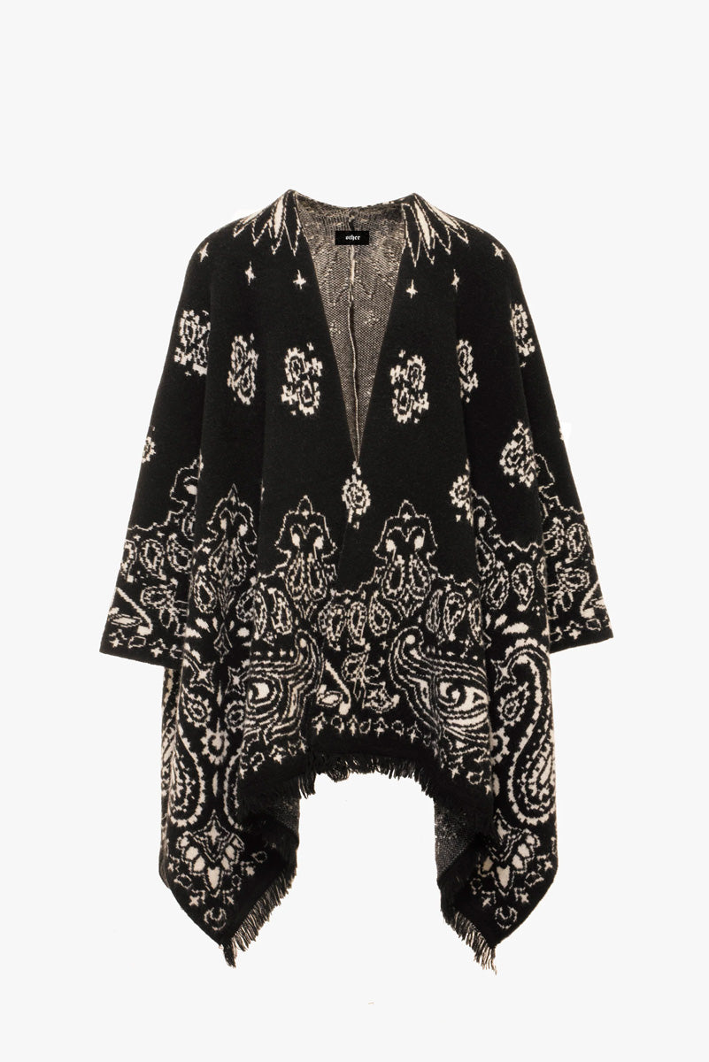 WESTERN PONCHO | BLACK PAISLEY – OTHER