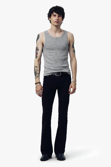 Heavy Rib  Beater Vest - Grey