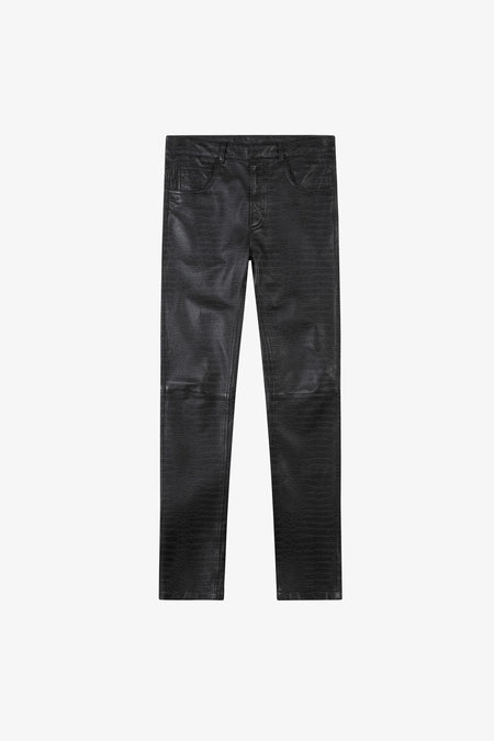 Leather Croc Pants