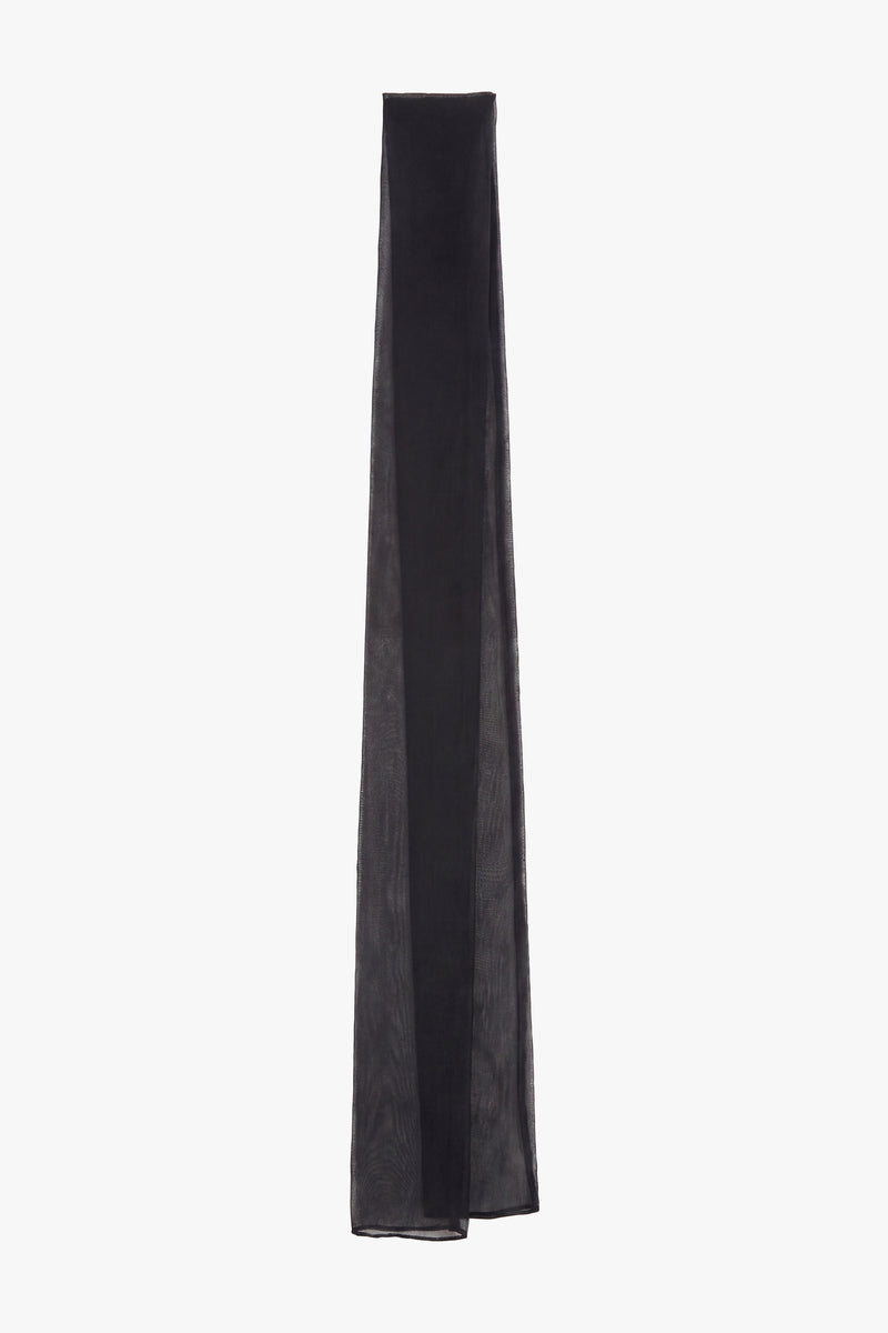Skinny Chiffon Scarf - Black