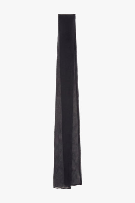 Skinny Chiffon Scarf - Black