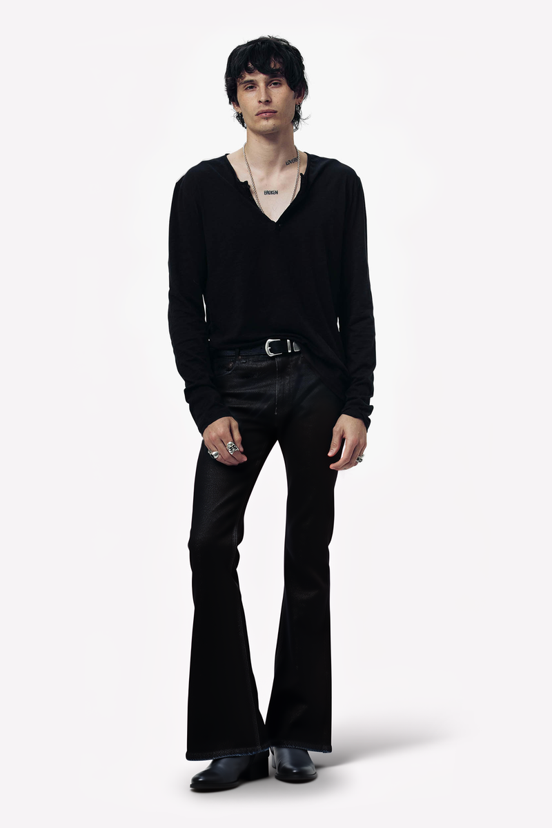 O32 Flared Jeans - JET BLACK