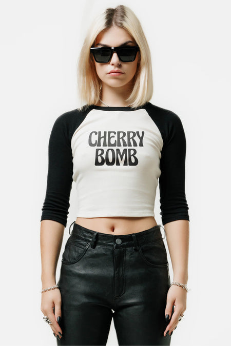 Cherry Bomb 3/4 Baby Baseball T-Shirt