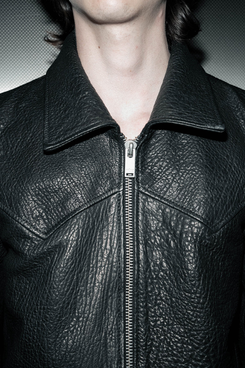 Western Leather Jacket - Black