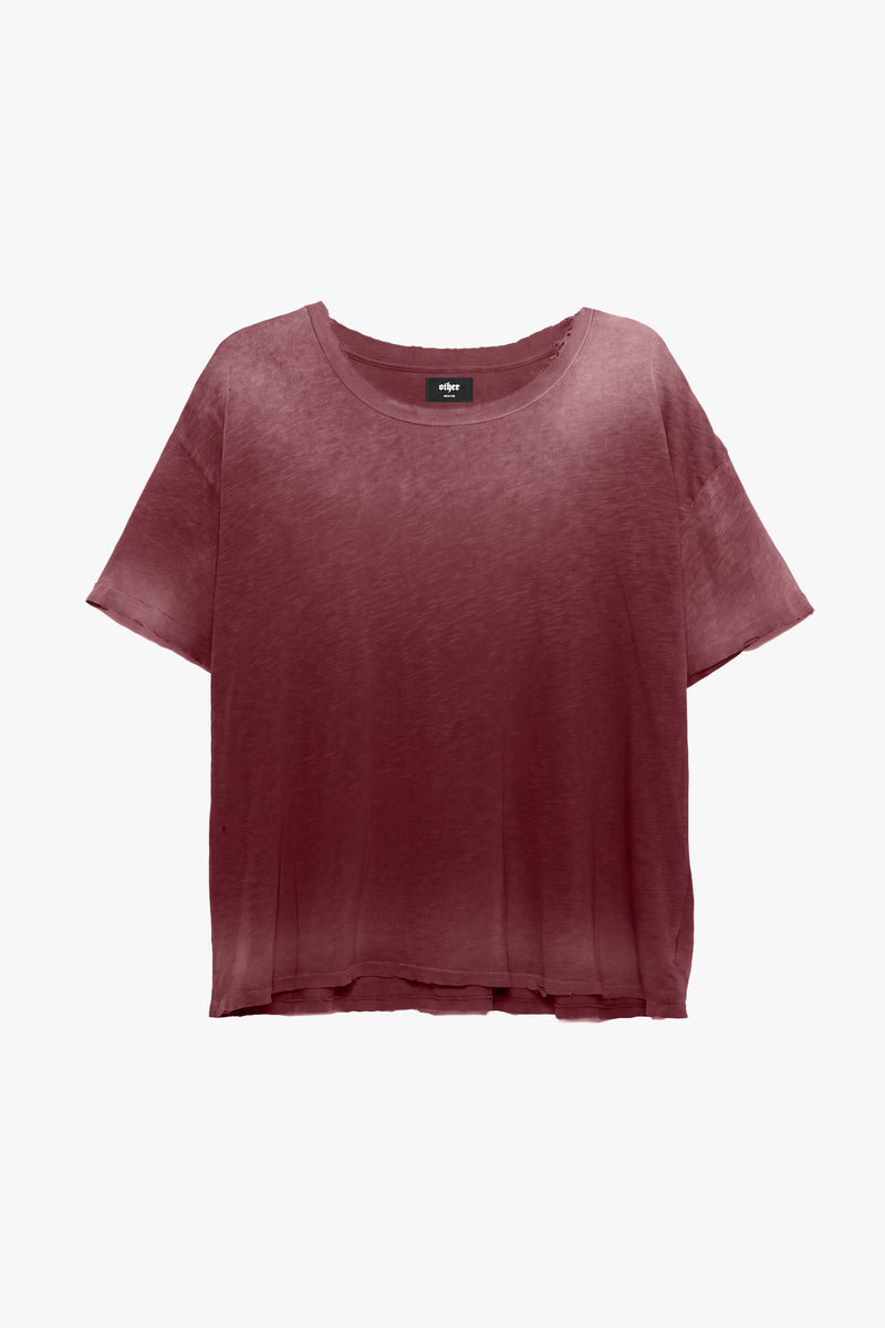 DECAY TEE -  Aged Oxblood