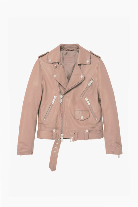 The Deuce Biker Jacket | Pink Blush