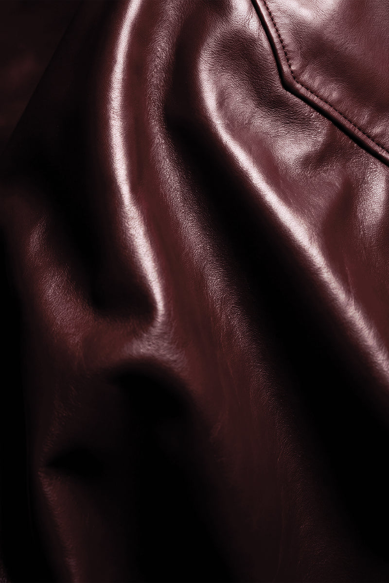 Western Leather Jacket - Oxblood