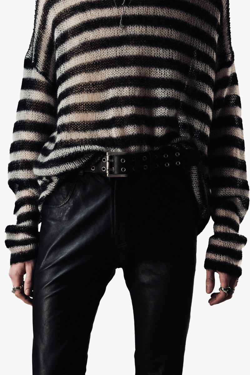 OVERSIZED CLASSIC STRIPE NAVARRO JUMPER - BLACK & DIRTY WHITE