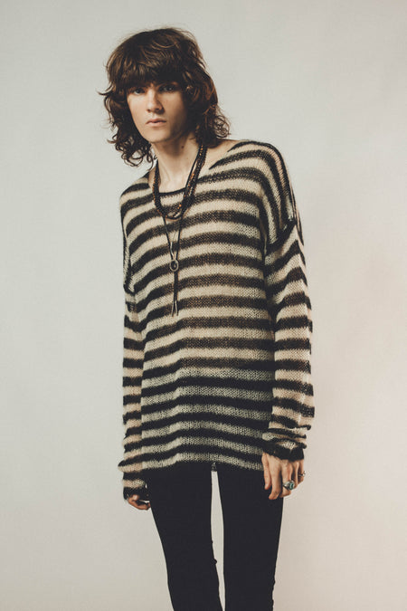 Stripe Jumper | Black & Dirty White