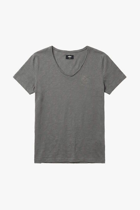 Icon Raw Scoop Tee - Aged Grey
