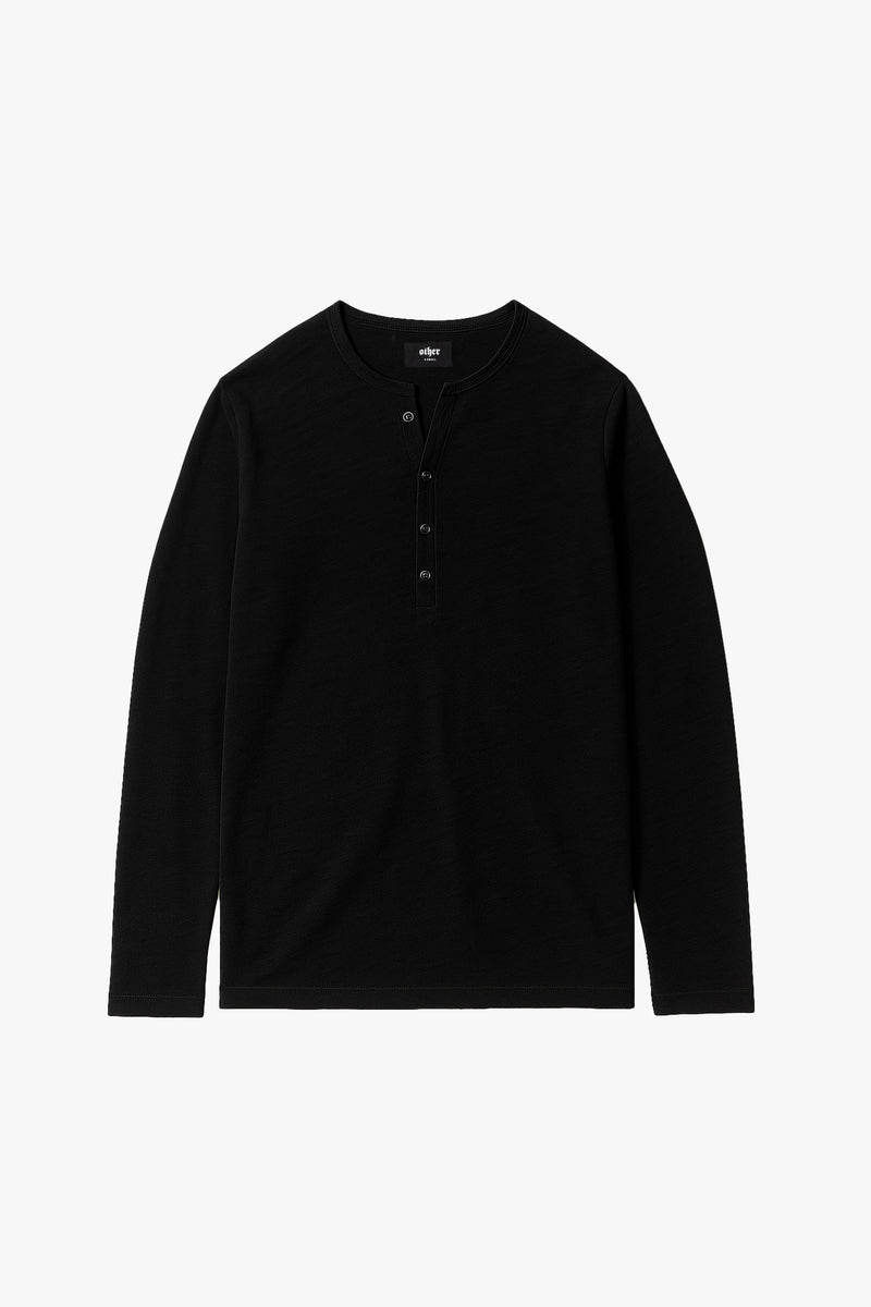 Damon Long Sleeve Henley T Shirt