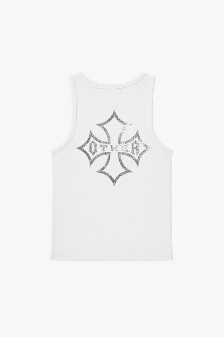 Icon Heavy Rib Beater Vest - White