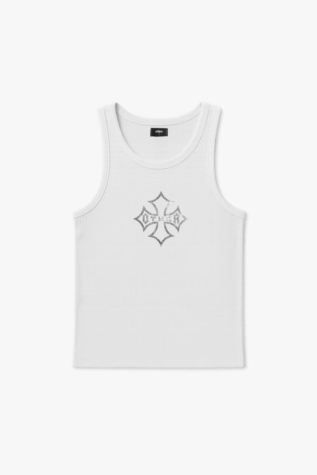 Icon Heavy Rib Beater Vest - White