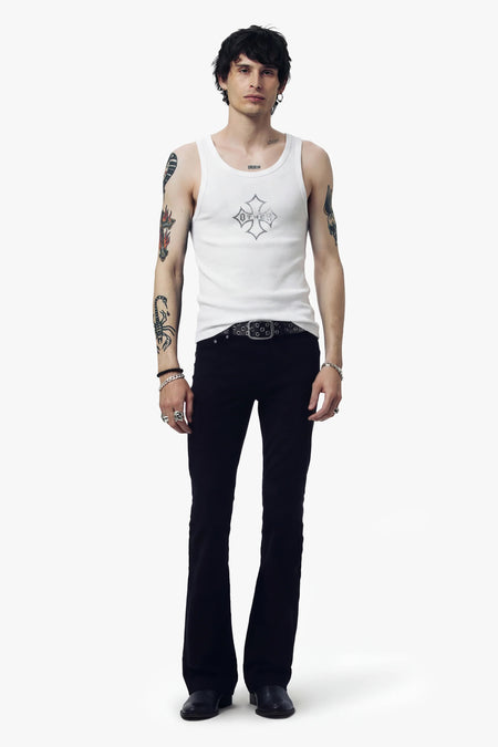 Icon Heavy Rib Beater Vest - White
