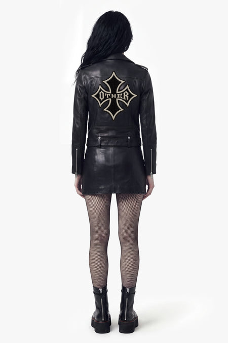 Icon Deuce  Biker Jacket -Icon Patch Vintage Black - Women