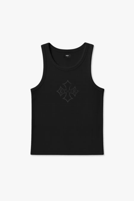 Icon Heavy Rib beater Vest - Black