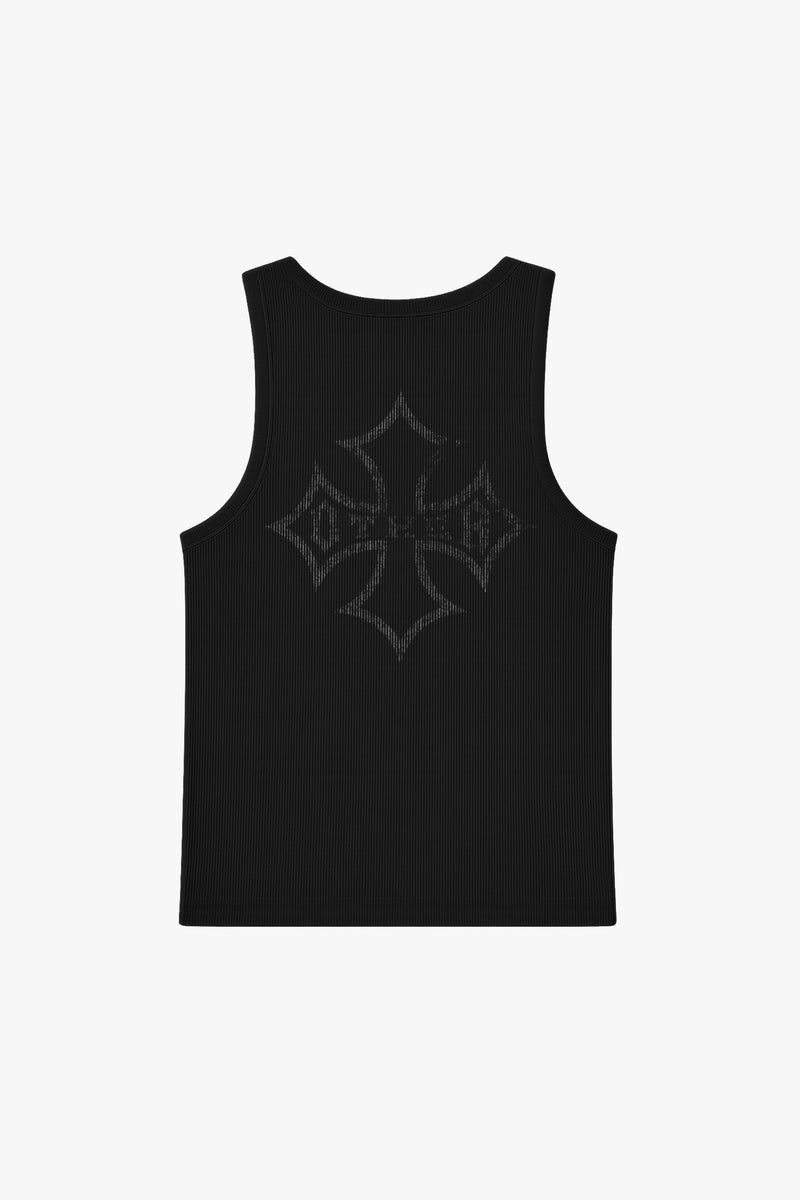 Icon Heavy Rib beater Vest - Black - Women
