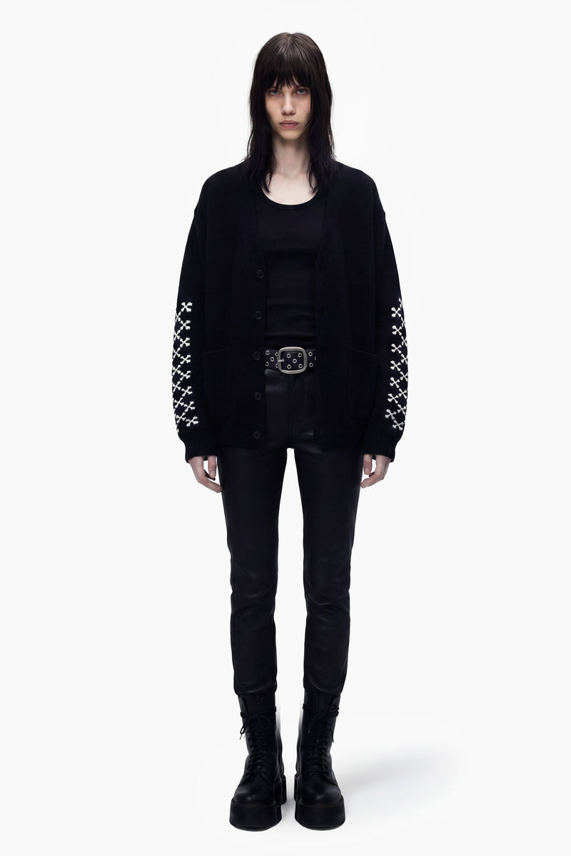 Icon Berwick Brushed knit Cardigan - Black - Women