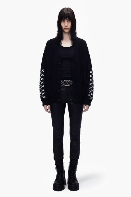 Icon Berwick Brushed knit Cardigan - Black - Women