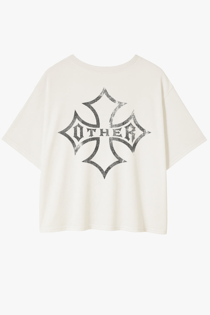 Icon Raw Edge Vintage Issue Oversized T-Shirt - Blonde - Women