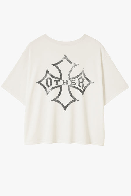 Icon Raw Edge Vintage Issue Oversized T-Shirt - Blonde - Women