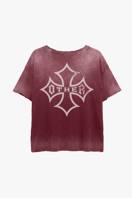ICON DECAY TEE -  Aged Oxblood