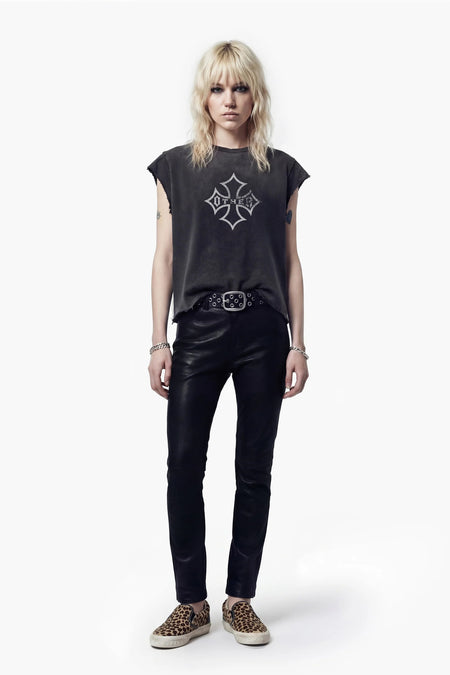 Icon Vintage Issue Raw Edge T-Shirt - Heavy Relic Black - Women