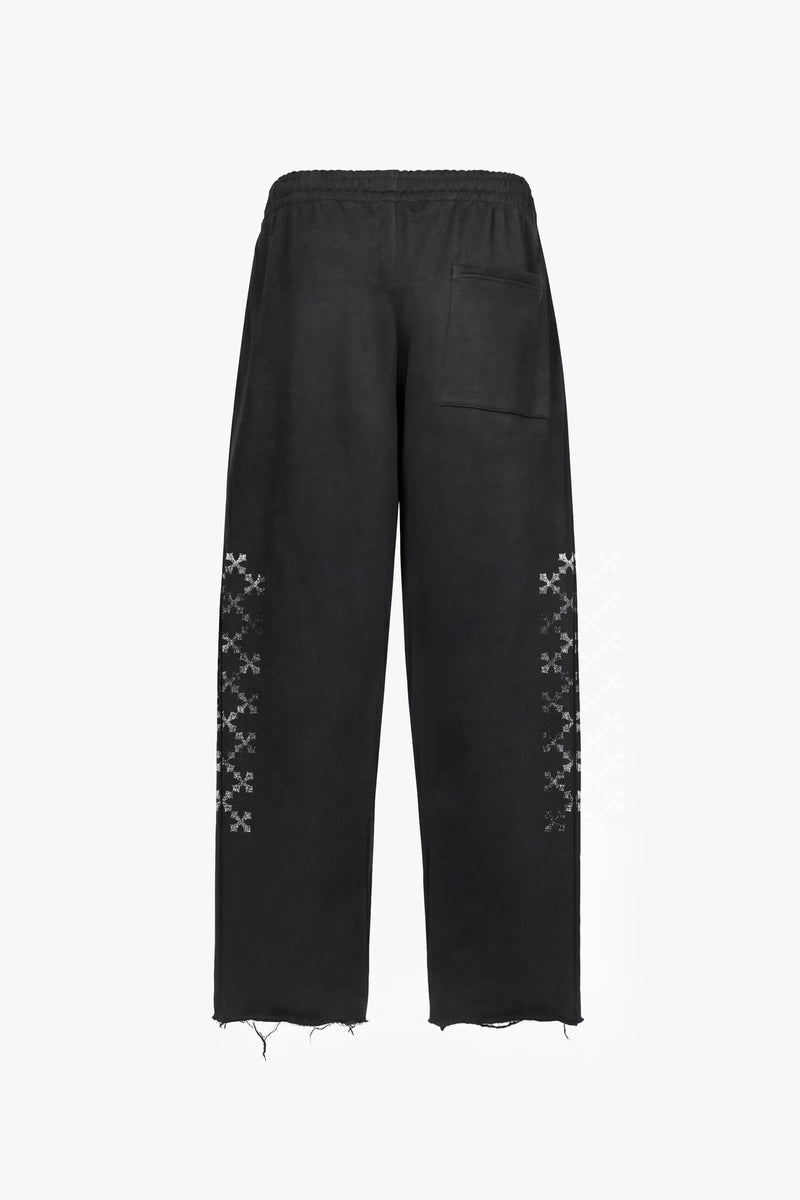 Icons Vintage Issue Raw Edge Wide Leg Sweatpants - Vintage Black - Women