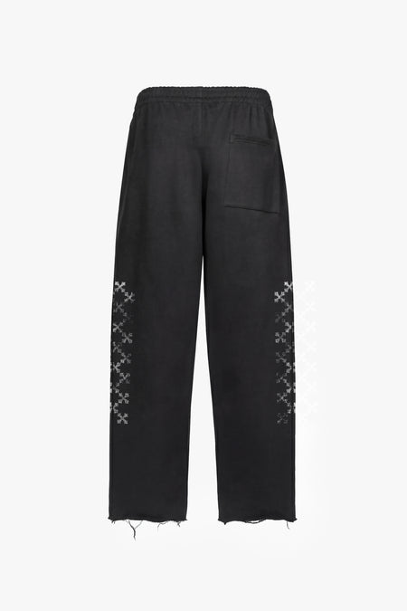 Icons Vintage Issue Raw Edge Wide Leg Sweatpants - Vintage Black - Women