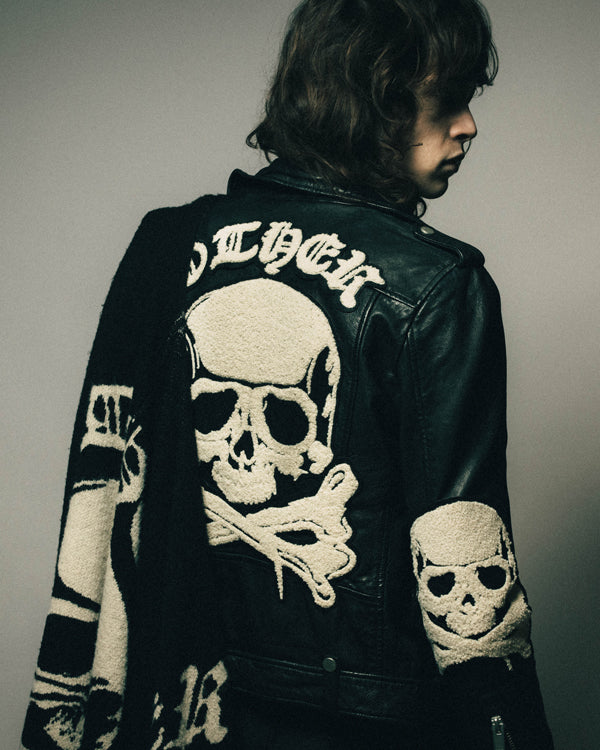 THE SKULL & CROSSBONES PATCH DEUCE BIKER JACKET | VINTAGE