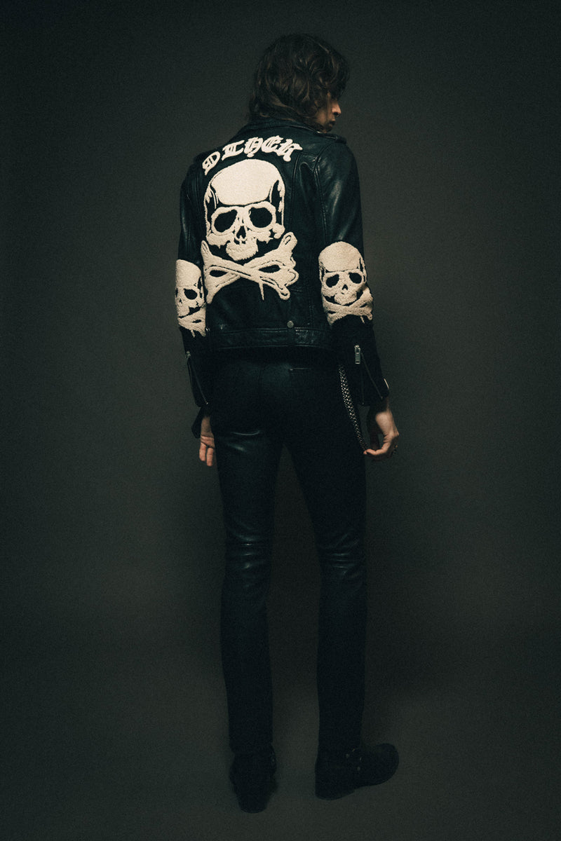 The Skull & Crossbones Patch Deuce Biker Jacket