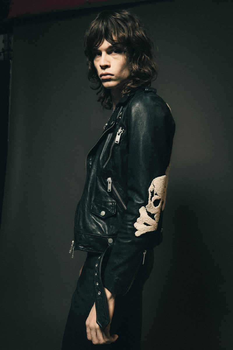 The Skull & Crossbones Patch Deuce Biker Jacket