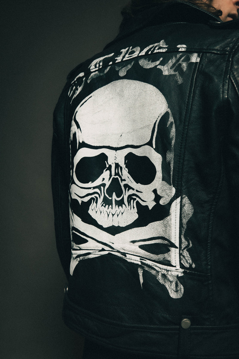 The Skull & Crossbones Deuce Biker Jacket